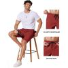 image:imageCOOFANDY Mens Casual Shorts 9 Chino Cotton Shorts Summer Beach Drawstring Shorts with PocketsLight Brown