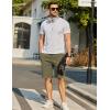 image:imageCOOFANDY Mens Casual Shorts 9 Chino Cotton Shorts Summer Beach Drawstring Shorts with PocketsLight Green