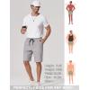image:imageCOOFANDY Mens Casual Shorts 9 Chino Cotton Shorts Summer Beach Drawstring Shorts with PocketsLight Grey