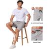image:imageCOOFANDY Mens Casual Shorts 9 Chino Cotton Shorts Summer Beach Drawstring Shorts with PocketsLight Grey