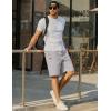 image:imageCOOFANDY Mens Casual Shorts 9 Chino Cotton Shorts Summer Beach Drawstring Shorts with PocketsLight Grey