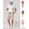 image:imageCOOFANDY Mens Casual Shorts 9 Chino Cotton Shorts Summer Beach Drawstring Shorts with PocketsLight Khaki