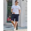 image:imageCOOFANDY Mens Casual Shorts 9 Chino Cotton Shorts Summer Beach Drawstring Shorts with PocketsNavy Blue