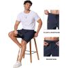 image:imageCOOFANDY Mens Casual Shorts 9 Chino Cotton Shorts Summer Beach Drawstring Shorts with PocketsNavy Blue