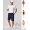 image:imageCOOFANDY Mens Casual Shorts 9 Chino Cotton Shorts Summer Beach Drawstring Shorts with PocketsNavy Blue