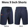 image:imageCOOFANDY Mens Casual Shorts 9 Chino Cotton Shorts Summer Beach Drawstring Shorts with PocketsNavy Blue