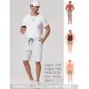 image:imageCOOFANDY Mens Casual Shorts 9 Chino Cotton Shorts Summer Beach Drawstring Shorts with PocketsWhite