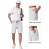 image:imageCOOFANDY Mens Casual Shorts 9 Chino Cotton Shorts Summer Beach Drawstring Shorts with PocketsWhite