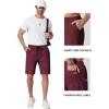 image:imageCOOFANDY Mens Casual Shorts 9 Chino Cotton Shorts Summer Beach Drawstring Shorts with PocketsWine Red