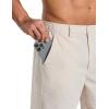 image:imageCOOFANDY Mens Casual Shorts 9 Flat Front Elastic Waist Linen Dress Shorts Lightweight Summer Outfits with PocketsBeige