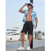 image:imageCOOFANDY Mens Casual Shorts 9 Flat Front Elastic Waist Linen Dress Shorts Lightweight Summer Outfits with PocketsBlack