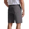 image:imageCOOFANDY Mens Casual Shorts 9 Flat Front Elastic Waist Linen Dress Shorts Lightweight Summer Outfits with PocketsDark Gray