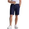 image:imageCOOFANDY Mens Casual Shorts 9 Flat Front Elastic Waist Linen Dress Shorts Lightweight Summer Outfits with PocketsNavy Blue