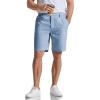 image:imageCOOFANDY Mens Casual Shorts 9 Flat Front Elastic Waist Linen Dress Shorts Lightweight Summer Outfits with PocketsSky Blue