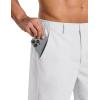 image:imageCOOFANDY Mens Casual Shorts 9 Flat Front Elastic Waist Linen Dress Shorts Lightweight Summer Outfits with PocketsWhite