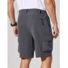 image:imageCOOFANDY Mens Casual Shorts 9 Lightweight Cargo Shorts for Golf Hiking Work Fishing with 5 PocketsDark Gray