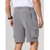 image:imageCOOFANDY Mens Casual Shorts 9 Lightweight Cargo Shorts for Golf Hiking Work Fishing with 5 PocketsLight Gray