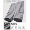 image:imageCOOFANDY Mens Casual Shorts 9 Lightweight Cargo Shorts for Golf Hiking Work Fishing with 5 PocketsLight Gray