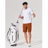 image:imageCOOFANDY Mens Casual Shorts 9 Lightweight Cargo Shorts for Golf Hiking Work Fishing with 5 PocketsOrange