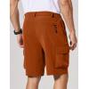image:imageCOOFANDY Mens Casual Shorts 9 Lightweight Cargo Shorts for Golf Hiking Work Fishing with 5 PocketsOrange