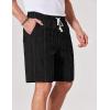 image:imageCOOFANDY Mens Casual Shorts 9 Summer Beach Shorts Drawstring Elastic Waist Shorts with PocketsBlack