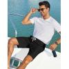 image:imageCOOFANDY Mens Casual Shorts 9 Summer Beach Shorts Drawstring Elastic Waist Shorts with PocketsBlack