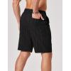 image:imageCOOFANDY Mens Casual Shorts 9 Summer Beach Shorts Drawstring Elastic Waist Shorts with PocketsBlack