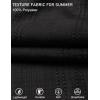 image:imageCOOFANDY Mens Casual Shorts 9 Summer Beach Shorts Drawstring Elastic Waist Shorts with PocketsBlack