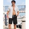 image:imageCOOFANDY Mens Casual Shorts 9 Summer Beach Shorts Drawstring Elastic Waist Shorts with PocketsBlack