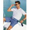 image:imageCOOFANDY Mens Casual Shorts 9 Summer Beach Shorts Drawstring Elastic Waist Shorts with PocketsBlue