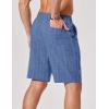 image:imageCOOFANDY Mens Casual Shorts 9 Summer Beach Shorts Drawstring Elastic Waist Shorts with PocketsBlue
