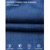 image:imageCOOFANDY Mens Casual Shorts 9 Summer Beach Shorts Drawstring Elastic Waist Shorts with PocketsDark Blue