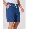 image:imageCOOFANDY Mens Casual Shorts 9 Summer Beach Shorts Drawstring Elastic Waist Shorts with PocketsDark Blue