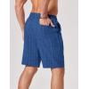 image:imageCOOFANDY Mens Casual Shorts 9 Summer Beach Shorts Drawstring Elastic Waist Shorts with PocketsDark Blue