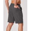 image:imageCOOFANDY Mens Casual Shorts 9 Summer Beach Shorts Drawstring Elastic Waist Shorts with PocketsDark Gray