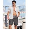 image:imageCOOFANDY Mens Casual Shorts 9 Summer Beach Shorts Drawstring Elastic Waist Shorts with PocketsDark Gray