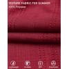 image:imageCOOFANDY Mens Casual Shorts 9 Summer Beach Shorts Drawstring Elastic Waist Shorts with PocketsDark Red