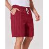 image:imageCOOFANDY Mens Casual Shorts 9 Summer Beach Shorts Drawstring Elastic Waist Shorts with PocketsDark Red