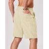 image:imageCOOFANDY Mens Casual Shorts 9 Summer Beach Shorts Drawstring Elastic Waist Shorts with PocketsKhaki