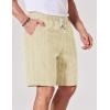 image:imageCOOFANDY Mens Casual Shorts 9 Summer Beach Shorts Drawstring Elastic Waist Shorts with PocketsKhaki