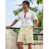image:imageCOOFANDY Mens Casual Shorts 9 Summer Beach Shorts Drawstring Elastic Waist Shorts with PocketsKhaki