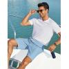 image:imageCOOFANDY Mens Casual Shorts 9 Summer Beach Shorts Drawstring Elastic Waist Shorts with PocketsLight Blue