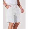 image:imageCOOFANDY Mens Casual Shorts 9 Summer Beach Shorts Drawstring Elastic Waist Shorts with PocketsWhite