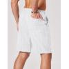 image:imageCOOFANDY Mens Casual Shorts 9 Summer Beach Shorts Drawstring Elastic Waist Shorts with PocketsWhite