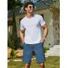image:imageCOOFANDY Mens Casual Shorts Cotton Drawstring 9 inch Chino Shorts Stretch Elastic Waist Summer Beach Golf ShortsBlue