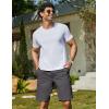 image:imageCOOFANDY Mens Casual Shorts Cotton Drawstring 9 inch Chino Shorts Stretch Elastic Waist Summer Beach Golf ShortsDark Grey
