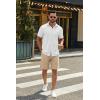 image:imageCOOFANDY Mens Casual Shorts Cotton Drawstring 9 inch Chino Shorts Stretch Elastic Waist Summer Beach Golf ShortsKhaki