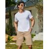 image:imageCOOFANDY Mens Casual Shorts Cotton Drawstring 9 inch Chino Shorts Stretch Elastic Waist Summer Beach Golf ShortsKhaki