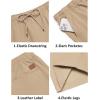 image:imageCOOFANDY Mens Casual Shorts Cotton Drawstring 9 inch Chino Shorts Stretch Elastic Waist Summer Beach Golf ShortsKhaki