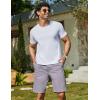 image:imageCOOFANDY Mens Casual Shorts Cotton Drawstring 9 inch Chino Shorts Stretch Elastic Waist Summer Beach Golf ShortsLight Grey